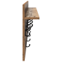Perchero de pared con estante Madera antigua 100 x 40 x 12 cm