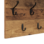 Perchero de pared con estante Madera antigua 100 x 40 x 12 cm