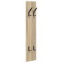 Perchero de pared Roble Sonoma 20 x 1.5 x 100 cm