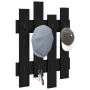 Perchero de pared con almacenamiento Roble negro 60 x 3 x 82 cm