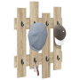 Perchero de pared Roble de Sonoma 60 x 3 x 82 cm