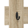 Perchero de pared Roble de Sonoma 60 x 3 x 82 cm