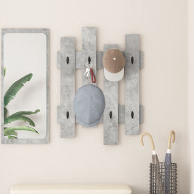 Perchero de pared Gris concreto 60 x 3 x 82 cm