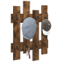 Perchero de pared Roble ahumado 60 x 3 x 82 cm