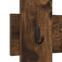 Perchero de pared Roble ahumado 60 x 3 x 82 cm