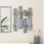 Perchero de pared con almacenamiento Gris sonoma 60 x 3 x 82 cm