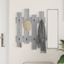 Perchero de pared con almacenamiento Gris sonoma 60 x 3 x 82 cm