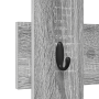 Perchero de pared con almacenamiento Gris sonoma 60 x 3 x 82 cm
