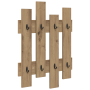 Perchero de pared Roble artesanal 60 x 3 x 82 cm