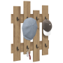 Perchero de pared Roble artesanal 60 x 3 x 82 cm