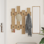 Perchero de pared Roble artesanal 60 x 3 x 82 cm