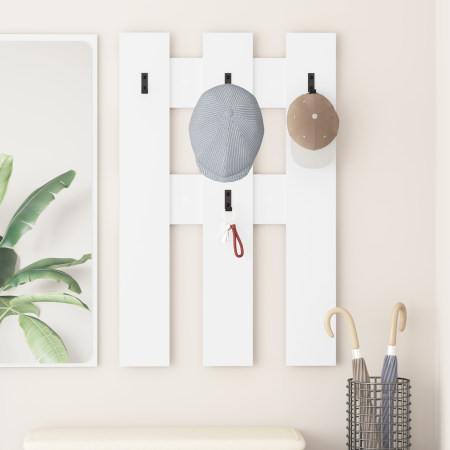 Perchero de pared Blanco 65 x 3 x 100 cm Madera contrachapada