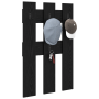 Perchero de pared Roble negro 65 x 3 x 100 cm