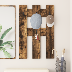 Perchero de pared Roble ahumado 65 x 3 x 100 cm