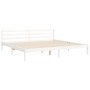 Weißer Massivholzbettrahmen mit Kopfteil 200x200 cm von vidaXL, Betten und Lattenroste - Ref: Foro24-3194982, Preis: 153,55 €...