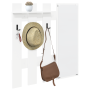 Perchero de pared Blanco 100 x 10 x 100 cm Madera contrachapada