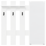 Perchero de pared Blanco 100 x 10 x 100 cm Madera contrachapada