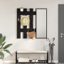 Perchero de pared Roble negro 100 x 10 x 100 cm