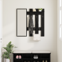 Perchero de pared Roble negro 100 x 10 x 100 cm