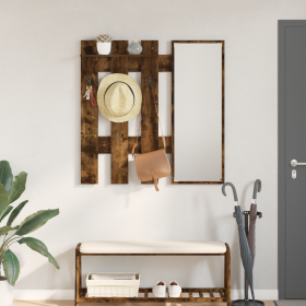Perchero de pared Roble ahumado 100 x 10 x 100 cm