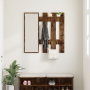 Perchero de pared Roble ahumado 100 x 10 x 100 cm