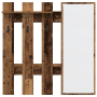 Perchero de pared Madera envejecida 100 x 10 x 100 cm