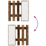 Perchero de pared Madera envejecida 100 x 10 x 100 cm
