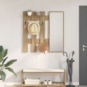 Perchero de pared Roble artesanal 100 x 10 x 100 cm