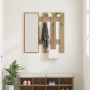 Perchero de pared Roble artesanal 100 x 10 x 100 cm
