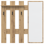 Perchero de pared Roble artesanal 100 x 10 x 100 cm
