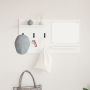 Perchero de pared Blanco 90 x 10 x 50 cm Madera contrachapada