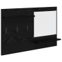 Perchero de pared con estante Roble negro 90 x 10 x 50 cm