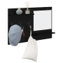 Perchero de pared con estante Roble negro 90 x 10 x 50 cm