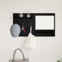 Perchero de pared con estante Roble negro 90 x 10 x 50 cm