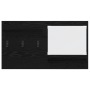 Perchero de pared con estante Roble negro 90 x 10 x 50 cm