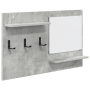 Perchero de pared con estante Gris concreto 90 x 10 x 50 cm