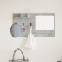 Perchero de pared con estante Gris concreto 90 x 10 x 50 cm