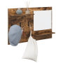 Perchero de pared con estante Roble ahumado 90 x 10 x 50 cm