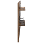 Perchero de pared con estante Roble ahumado 90 x 10 x 50 cm