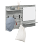 Perchero de pared con estante Gris sonoma 90 x 10 x 50 cm