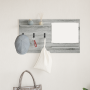 Perchero de pared con estante Gris sonoma 90 x 10 x 50 cm