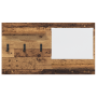 Perchero de pared con estante Madera envejecida 90 x 10 x 50 cm