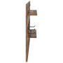 Perchero de pared con estante Madera envejecida 90 x 10 x 50 cm