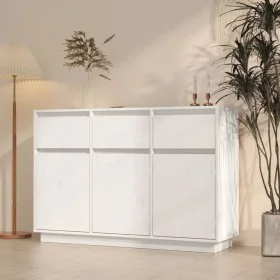 Sideboard aus massivem weißem Kiefernholz, 110 x 34 x 75 cm von vidaXL, Sideboards - Ref: Foro24-813815, Preis: 145,18 €, Rab...