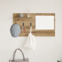 Perchero de pared con estante Roble artesanal 90 x 10 x 50 cm