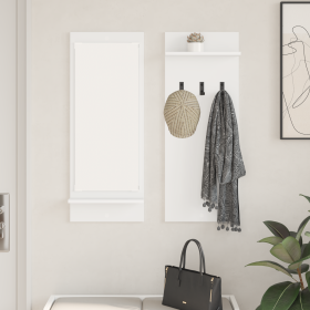 Perchero de pared Blanco 70 x 10 x 90 cm Madera contrachapada