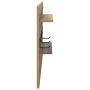 Perchero de pared con estante Roble artesanal 90 x 10 x 50 cm