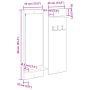 Perchero de pared Blanco 70 x 10 x 90 cm Madera contrachapada