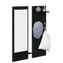 Perchero de pared con estante Roble negro 70 x 10 x 90 cm