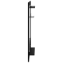 Perchero de pared con estante Roble negro 70 x 10 x 90 cm